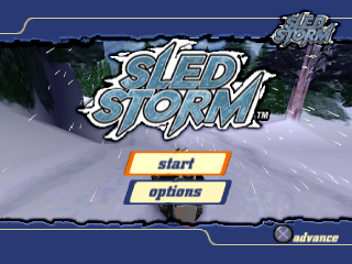 Sled Storm [Collector's Edition] title screen for Playstation